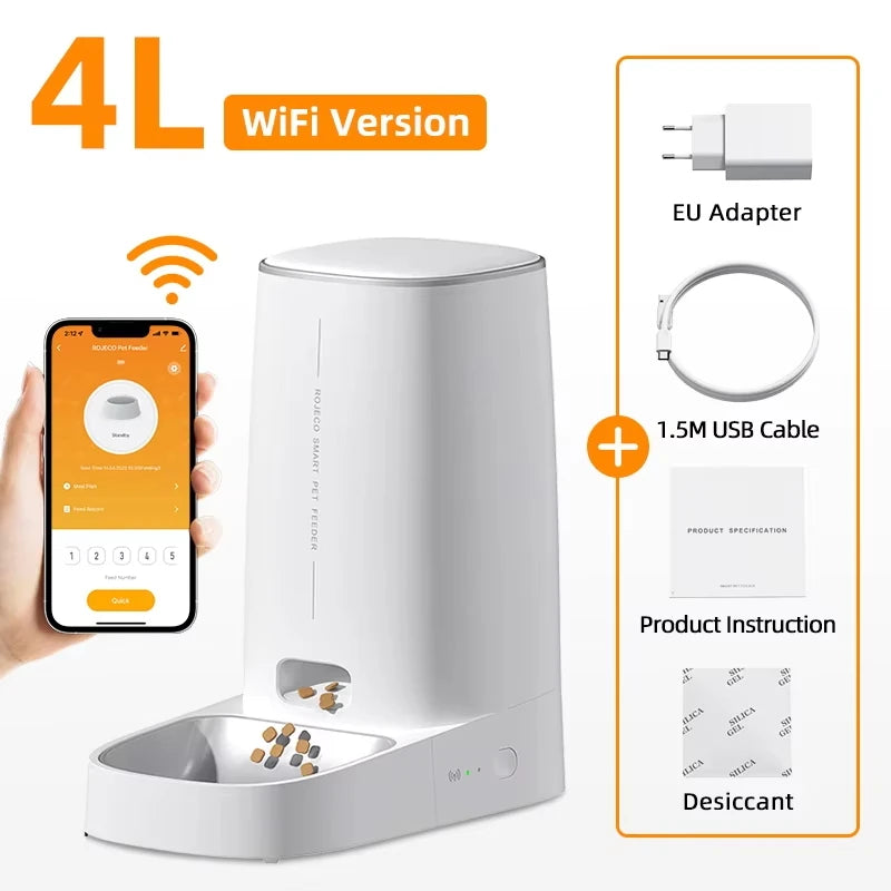 Mangeoire Automatique Connectée 4 L pour Chat