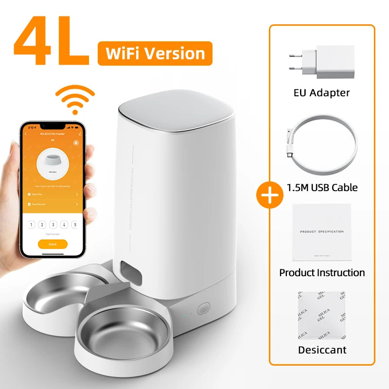 Mangeoire Automatique Connectée 4 L pour Chat