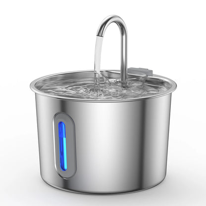 Fontaine à Eau Automatique Inox 2,2 L pour Chat et Chien
