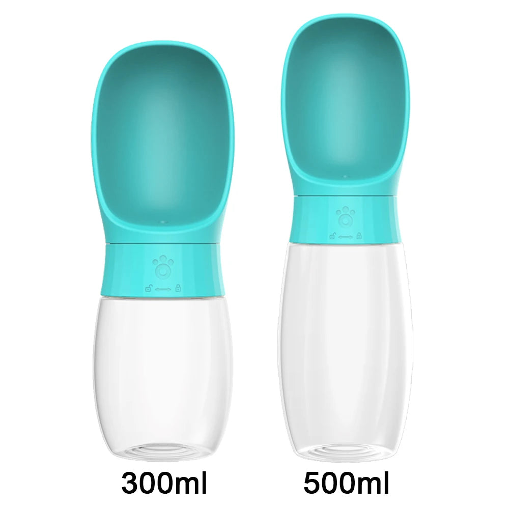 Gourde pour chien et chat avec gamelle intégrée