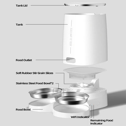 Mangeoire Automatique Connectée 4 L pour Chat