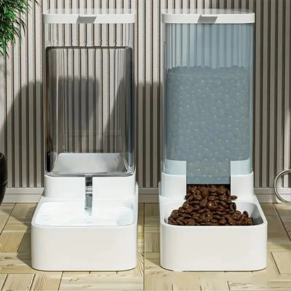 Distributeur Automatique de Croquettes & Fontaine à Eau par Gravité – Animora™