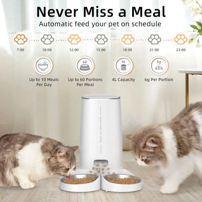 Mangeoire Automatique Connectée 4 L pour Chat